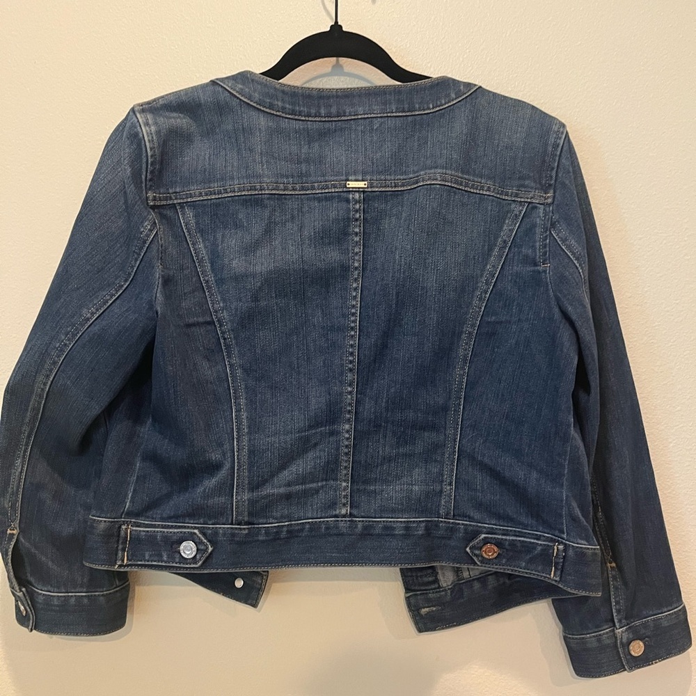 White House Black Market Blue Jean Jacket - Picture 2 of 6